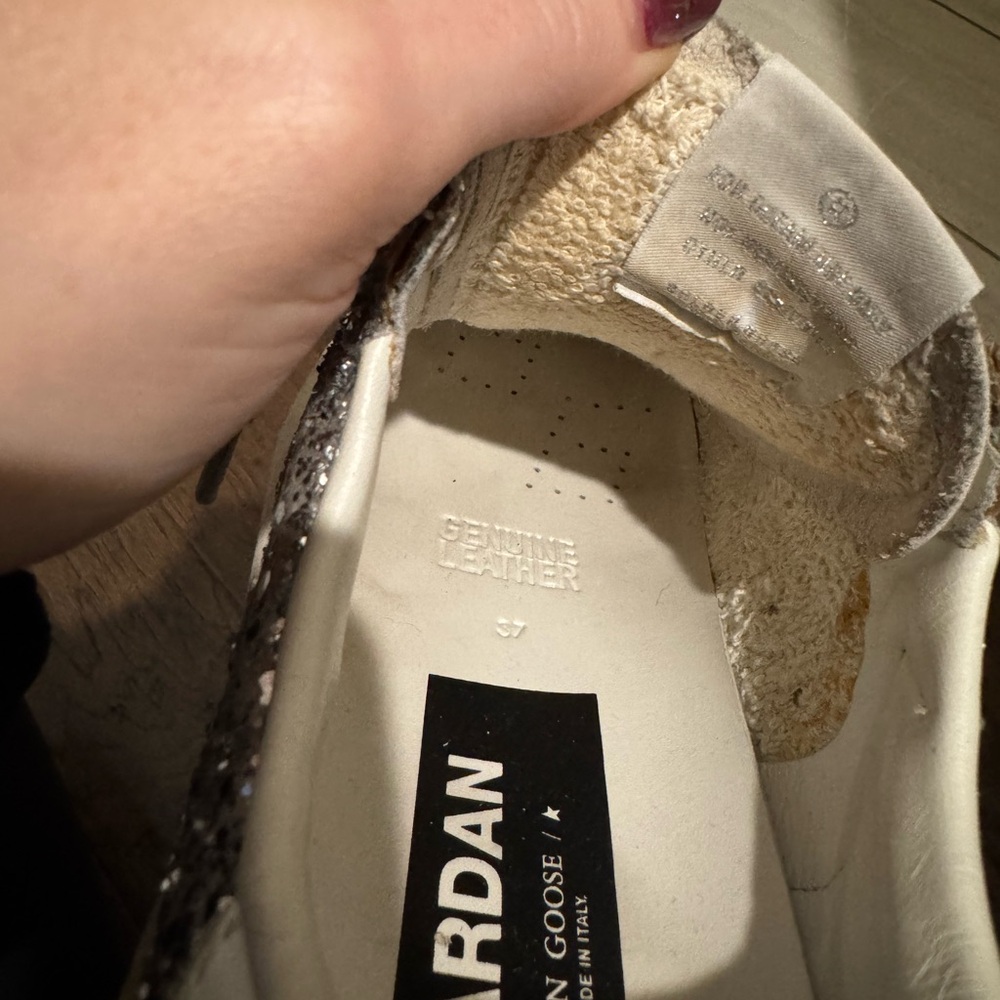Golden Goose Silver Glitter Sneakers - Picture 8 of 9